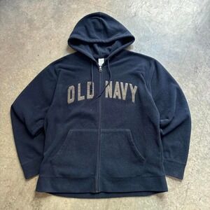 Vintage Old Navy Full Zip Fleece Sherpa Hoodie Size Large